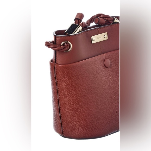 HOST PICK NEW Chloe Sepia Brown Key Small Leather Bucket Bag - Picture 4 of 5
